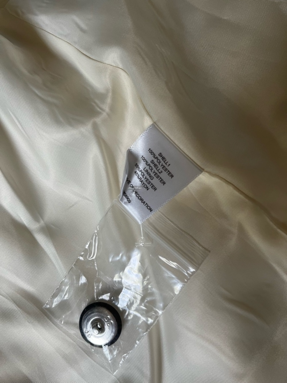 Gibson Latimer Cream Blazer with Black Satin Shawl Collar Size Large NWT - Picture 5 of 5